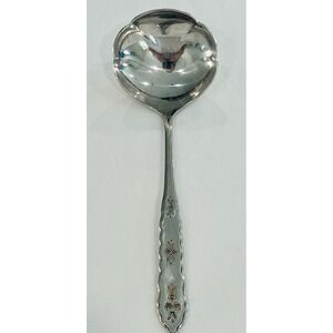 Oneida Gravy Ladle FLORAL BOUQUET Stainless Distinction‎ Silverware Flatware